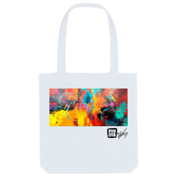 Rändöm Originals -kangaskassi (printti: Eva Wahlström)